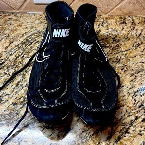 Nike Speed Sweep VII Wrestling Shoes Mens 10 Black High Top 366683-001